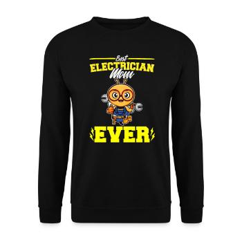 Best Electrician Mom Ever Electronic Technician - Unisex Pullover - Schwarz - Vorne - Alina (178cm) & Michal (187cm)