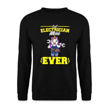 Best Electrician Mom Ever Electronic Technician - Unisex Pullover - Schwarz - Vorne - Alina (178cm) & Michal (187cm)