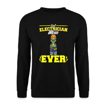 Best Electrician Mom Ever Electronic Technician - Unisex Pullover - Schwarz - Vorne - Alina (178cm) & Michal (187cm)