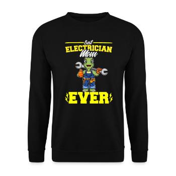 Best Electrician Mom Ever Electronic Technician - Unisex Sweatshirt - black - Front - Alina (178cm) & Michal (187cm)