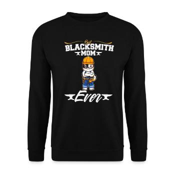 Best Blacksmith Mom Ever Metal Work Forge Hammer - Unisex Sweatshirt - black - Front - Alina (178cm) & Michal (187cm)