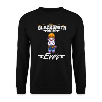 Best Blacksmith Mom Ever Metal Work Forge Hammer - Unisex Sweatshirt - black - Front - Alina (178cm) & Michal (187cm)