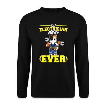 Best Electrician Mom Ever Electronic Technician - Unisex Pullover - Schwarz - Vorne - Alina (178cm) & Michal (187cm)
