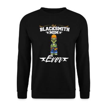 Best Blacksmith Mom Ever Metal Work Forge Hammer - Unisex Sweatshirt - black - Front - Alina (178cm) & Michal (187cm)