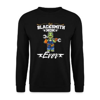 Best Blacksmith Mom Ever Metal Work Forge Hammer - Unisex Sweatshirt - black - Front - Alina (178cm) & Michal (187cm)
