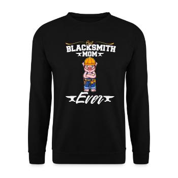 Best Blacksmith Mom Ever Metal Work Forge Hammer - Unisex Sweatshirt - black - Front - Alina (178cm) & Michal (187cm)