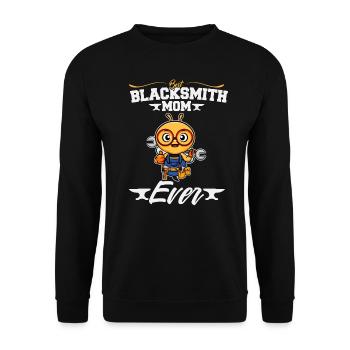 Best Blacksmith Mom Ever Metal Work Forge Hammer - Unisex Sweatshirt - black - Front - Alina (178cm) & Michal (187cm)