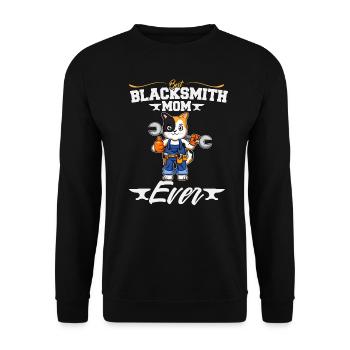 Best Blacksmith Mom Ever Metal Work Forge Hammer - Unisex Sweatshirt - black - Front - Alina (178cm) & Michal (187cm)