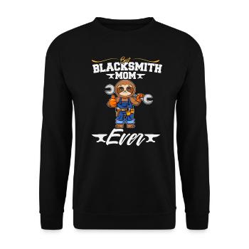 Best Blacksmith Mom Ever Metal Work Forge Hammer - Unisex Sweatshirt - black - Front - Alina (178cm) & Michal (187cm)