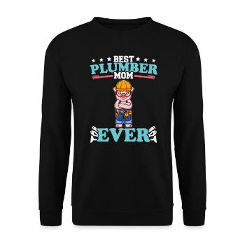 Meilleure maman plombier de tous les temps Artisanat de technicien en plomberie - Sweat-shirt Unisexe - noir - Devant - Alina (178cm) & Michal (187cm)