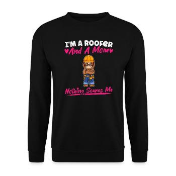 Je suis couvreur et maman rien ne me fait peur - Sweat-shirt Unisexe - noir - Devant - Alina (178cm) & Michal (187cm)