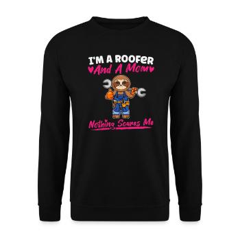 Je suis couvreur et maman rien ne me fait peur - Sweat-shirt Unisexe - noir - Devant - Alina (178cm) & Michal (187cm)