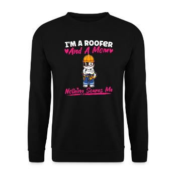 Je suis couvreur et maman rien ne me fait peur - Sweat-shirt Unisexe - noir - Devant - Alina (178cm) & Michal (187cm)