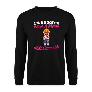 Je suis couvreur et maman rien ne me fait peur - Sweat-shirt Unisexe - noir - Devant - Alina (178cm) & Michal (187cm)