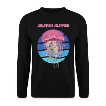 Jellyfish Ocean Underwater Marine Fish Diving - Sweat-shirt Unisexe - noir - Devant - Alina (178cm) & Michal (187cm)