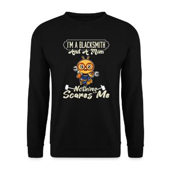 Je suis un forgeron et une maman rien ne me fait peur - Sweat-shirt Unisexe - noir - Devant - Alina (178cm) & Michal (187cm)