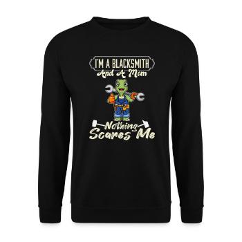 I'm A Blacksmith And A Mom Nothing Scares Me - Unisex Sweatshirt - black - Front - Alina (178cm) & Michal (187cm)