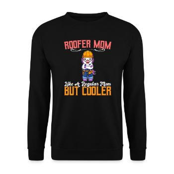 Maman couvreuse comme une maman régulière mais plus cool - Sweat-shirt Unisexe - noir - Devant - Alina (178cm) & Michal (187cm)