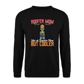 Maman couvreuse comme une maman régulière mais plus cool - Sweat-shirt Unisexe - noir - Devant - Alina (178cm) & Michal (187cm)