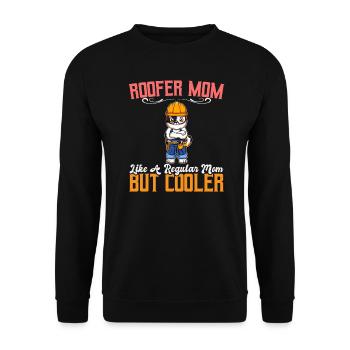Maman couvreuse comme une maman régulière mais plus cool - Sweat-shirt Unisexe - noir - Devant - Alina (178cm) & Michal (187cm)