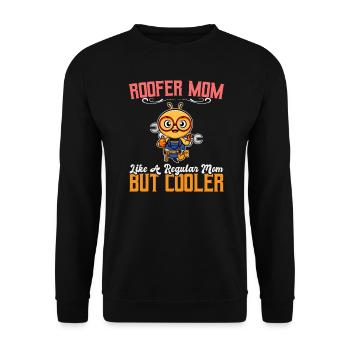 Maman couvreuse comme une maman régulière mais plus cool - Sweat-shirt Unisexe - noir - Devant - Alina (178cm) & Michal (187cm)