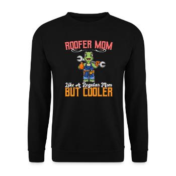Maman couvreuse comme une maman régulière mais plus cool - Sweat-shirt Unisexe - noir - Devant - Alina (178cm) & Michal (187cm)