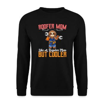Maman couvreuse comme une maman régulière mais plus cool - Sweat-shirt Unisexe - noir - Devant - Alina (178cm) & Michal (187cm)