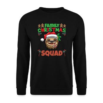 Family Matching Christmas Squad X-Mas Holidays - Unisex Pullover - Schwarz - Vorne - Alina (178cm) & Michal (187cm)