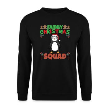Family Matching Christmas Squad X-Mas Holidays - Unisex Pullover - Schwarz - Vorne - Alina (178cm) & Michal (187cm)