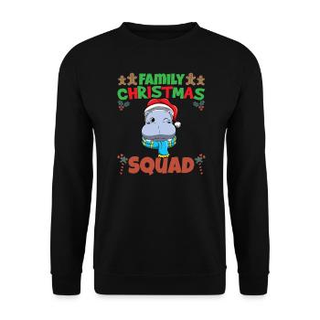 Escouade de Noël familiale Vacances X-Mas - Sweat-shirt Unisexe - noir - Devant - Alina (178cm) & Michal (187cm)