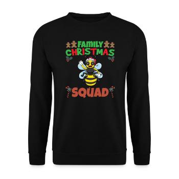 Family Matching Christmas Squad X-Mas Holidays - Unisex Pullover - Schwarz - Vorne - Alina (178cm) & Michal (187cm)