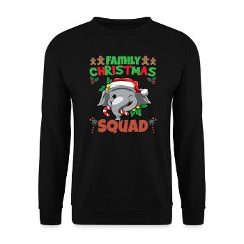 Family Matching Christmas Squad X-Mas Holidays - Unisex Pullover - Schwarz - Vorne - Alina (178cm) & Michal (187cm)