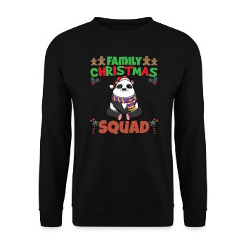 Family Matching Christmas Squad X-Mas Holidays - Unisex Pullover - Schwarz - Vorne - Alina (178cm) & Michal (187cm)