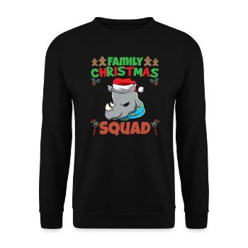 Escouade de Noël familiale Vacances X-Mas - Sweat-shirt Unisexe - noir - Devant - Alina (178cm) & Michal (187cm)