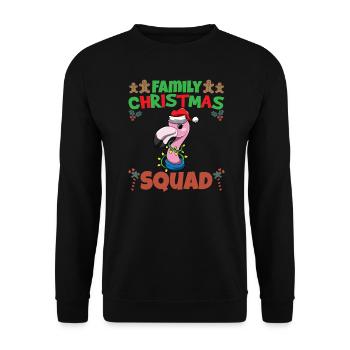 Family Matching Christmas Squad X-Mas Holidays - Unisex Pullover - Schwarz - Vorne - Alina (178cm) & Michal (187cm)