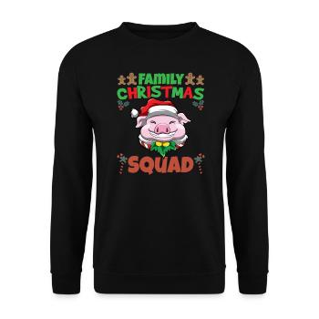 Family Matching Christmas Squad X-Mas Holidays - Unisex Pullover - Schwarz - Vorne - Alina (178cm) & Michal (187cm)