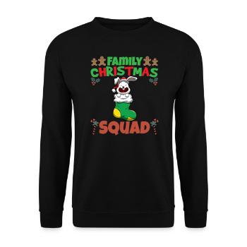 Family Matching Christmas Squad X-Mas Holidays - Unisex Pullover - Schwarz - Vorne - Alina (178cm) & Michal (187cm)