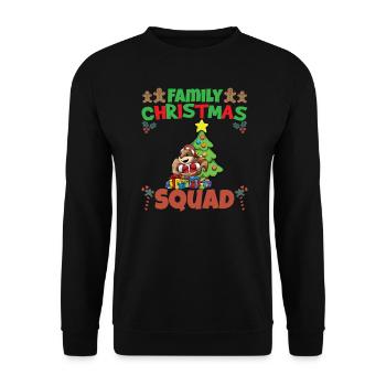 Family Matching Christmas Squad X-Mas Holidays - Unisex Pullover - Schwarz - Vorne - Alina (178cm) & Michal (187cm)