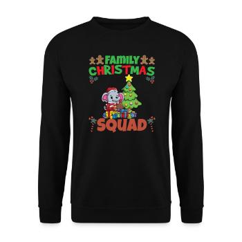 Family Matching Christmas Squad X-Mas Holidays - Unisex Pullover - Schwarz - Vorne - Alina (178cm) & Michal (187cm)