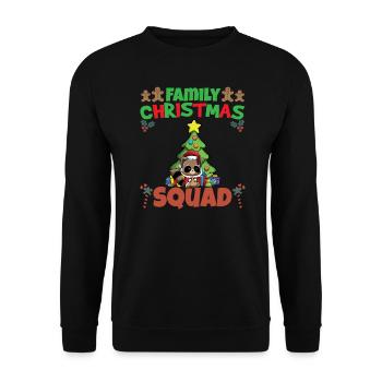 Family Matching Christmas Squad X-Mas Holidays - Unisex Pullover - Schwarz - Vorne - Alina (178cm) & Michal (187cm)