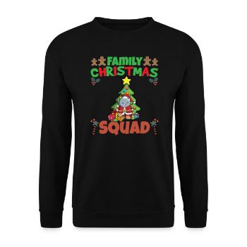 Family Matching Christmas Squad X-Mas Holidays - Unisex Pullover - Schwarz - Vorne - Alina (178cm) & Michal (187cm)