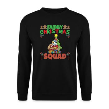 Family Matching Christmas Squad X-Mas Holidays - Unisex Pullover - Schwarz - Vorne - Alina (178cm) & Michal (187cm)