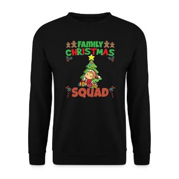 Family Matching Christmas Squad X-Mas Holidays - Unisex Pullover - Schwarz - Vorne - Alina (178cm) & Michal (187cm)