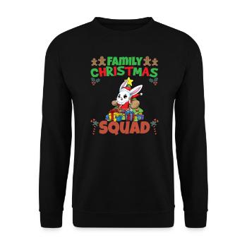 Family Matching Christmas Squad X-Mas Holidays - Unisex Pullover - Schwarz - Vorne - Alina (178cm) & Michal (187cm)