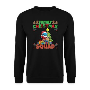 Family Matching Christmas Squad X-Mas Holidays - Unisex Pullover - Schwarz - Vorne - Alina (178cm) & Michal (187cm)