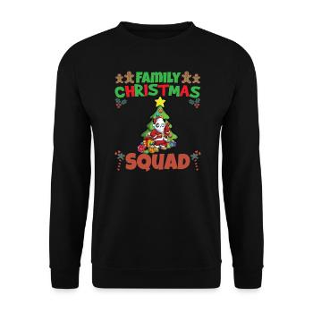 Family Matching Christmas Squad X-Mas Holidays - Unisex Pullover - Schwarz - Vorne - Alina (178cm) & Michal (187cm)