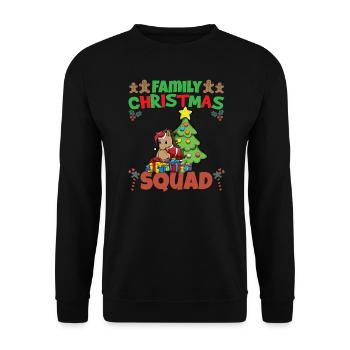 Family Matching Christmas Squad X-Mas Holidays - Unisex Pullover - Schwarz - Vorne - Alina (178cm) & Michal (187cm)