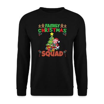 Family Matching Christmas Squad X-Mas Holidays - Unisex Pullover - Schwarz - Vorne - Alina (178cm) & Michal (187cm)