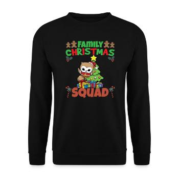 Family Matching Christmas Squad X-Mas Holidays - Unisex Pullover - Schwarz - Vorne - Alina (178cm) & Michal (187cm)