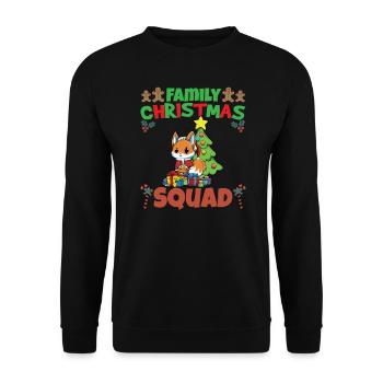 Family Matching Christmas Squad X-Mas Holidays - Unisex Pullover - Schwarz - Vorne - Alina (178cm) & Michal (187cm)